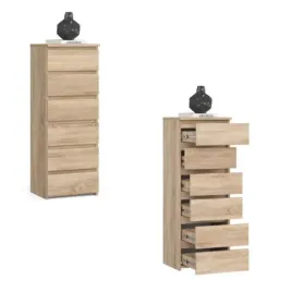 komoda-szafka-40-cm-cl6-6-szuflad-sonoma-pak