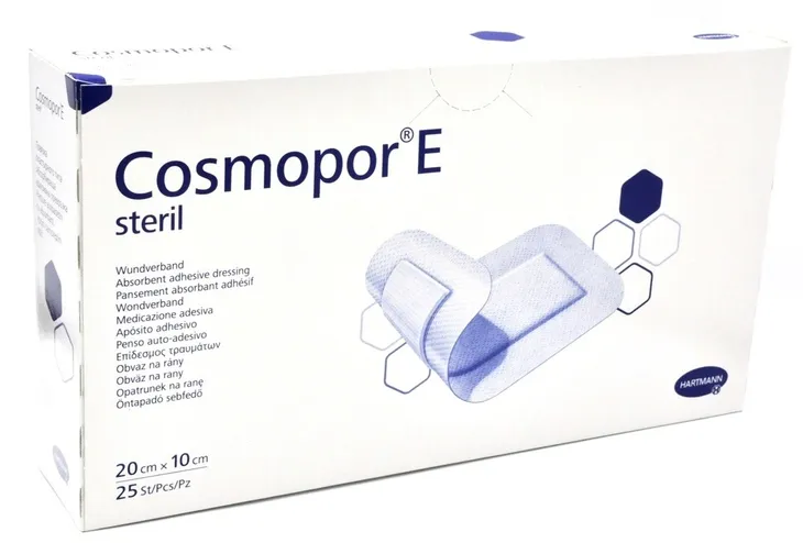 Opatrunki jałowe Hartmann Cosmopor E 20x10 cm 25 sztuk