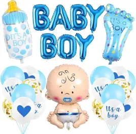 dekoracje-baby-shower-chlopiec-niebieskie-balony-it-s-a-boy