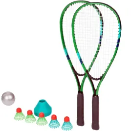 speed-badminton-2x-rakiety-paletki-5x-lotki-pilka-8x-znacznik-boiska-zestaw