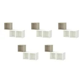 5-szt-kombinacja-szafek-sciennych-bezowy-bialy-105x35x70-eket