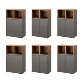 6-szt-kombinacja-szafek-z-stopkami-ciemnoszary-orzech-70x35x107-cm