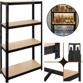 regal-magazynowy-pako-czarny-150x75x30-cm-4-polki-nosnosc-700kg-metalowy
