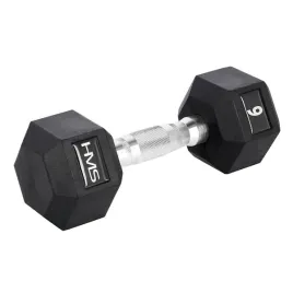 hantla-treningowa-stalowa-gumowana-szesciokatna-hex-pro-6-kg-hms