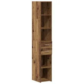 polka-na-ksiazki-z-szuflada-stare-drewno-30-x-42-4-x-185-2-cm