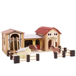 drewniana-farma-zestaw-z-figurkami-zabawka-dla-dzieci-koniki-le-toy-van