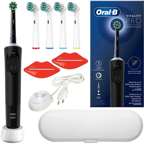 ZESTAW ELEKTRYCZNA SZCZOTECZKA DO ZĘBÓW ORAL-B VITALITY PRO D103 BLACK