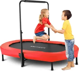 ancheer-trampolina-dziecieca-skladana-dla-2-dzieci-z-uchwytem-czerwona