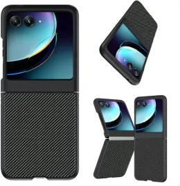 miimall-etui-do-motorola-moto-razr-40-razr-2023-wlokno-weglowe-czarny