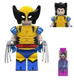 klocki-figurka-wolverine-logan-mini-sentinel-dwustronna-glowka-pazury