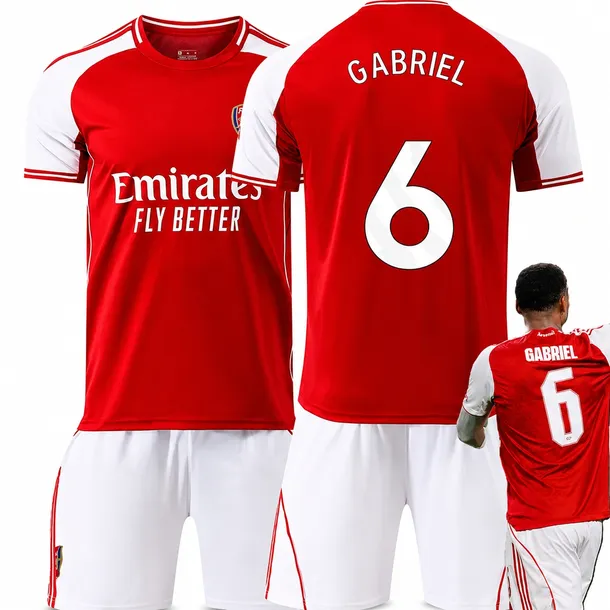 KOMPLET PIŁKARSKI KOSZULKA GABRIEL MAGALHAES ARSENAL LONDYN ROZMIARY
