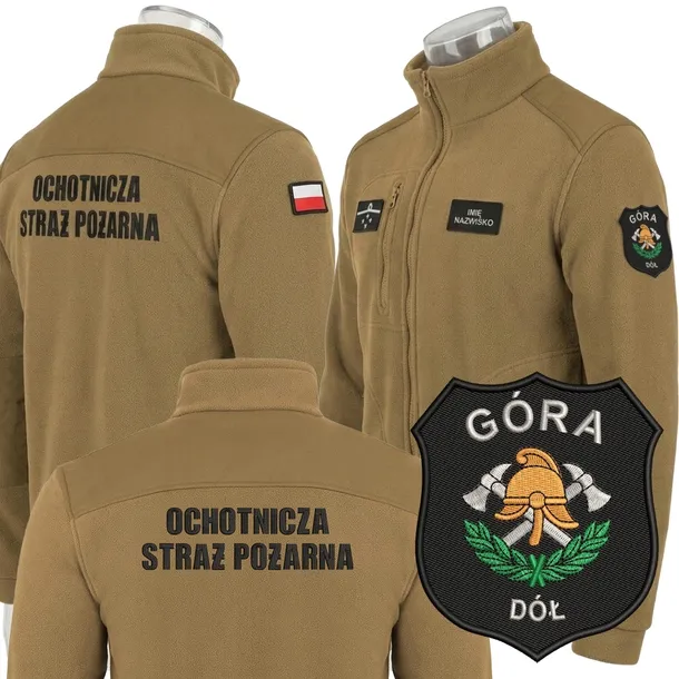 POLAR BLUZA STRAŻ HAFT PSP OSP JRG STRAŻACKI PIASKOWY PERSONALIZOWANY 2XL