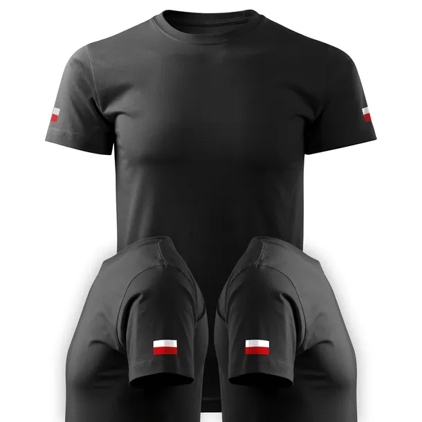 Koszulka wojskowa CZARNA WOJSKO POLSKIE tshirt FLAGA POLSKI M