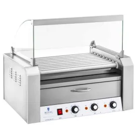 roller-grill-rolkowy-z-oslona-i-szuflada-grzewcza-do-bulek-16-parowek-hotdog-2200w-230v-royal-catering