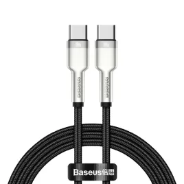 przewod-kabel-usb-c-usb-c-cafule-metal-data-power-delivery-100w-1m-czarny