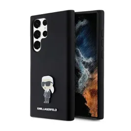 karl-lagerfeld-silicone-ikonik-metal-pin-etui-samsung-galaxy-s24-ultra-czarny