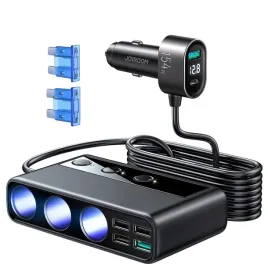 9w1-ladowarka-samochodowa-rozdzielacz-5x-usb-1x-usb-c-3x-gniazdo-zapalniczki-pd-qc-czarny