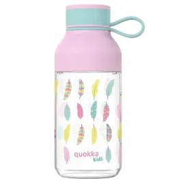 quokka-ice-kids-with-strap-butelka-na-wode-ecozen-430-ml-z-paskiem-feathers