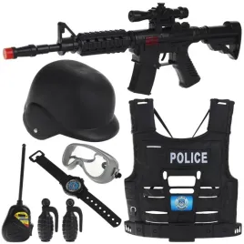 stroj-policyjny-kamizelka-pistolet-karabin-helm-policja-radio-kompas-dzwiek