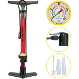 dunlop-pompka-podlogowa-do-rowerow-pilek-materacy-z-manometrem-czerwony