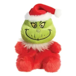 grinch-pluszowa-maskotka-przytulanka-siedzacy-grinch-w-stroju-swietego-mikolaja-13-cm-z-kolekcji-palm-pals-eco-friendly