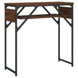 stolik-konsolowy-z-polka-brazowy-dab-75x30x75-cm