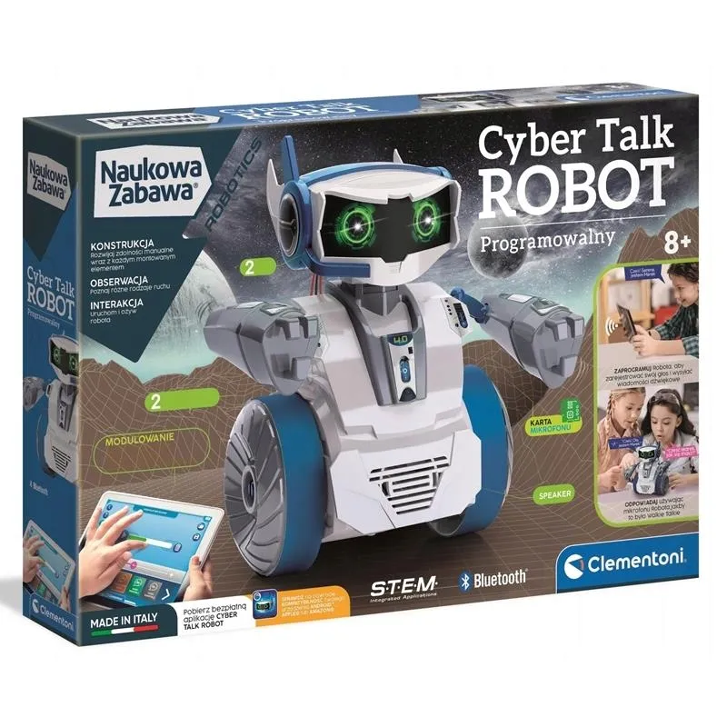 clementoni-mowiacy-cyber-talk-robot-programowalny-50122-stan-nowy