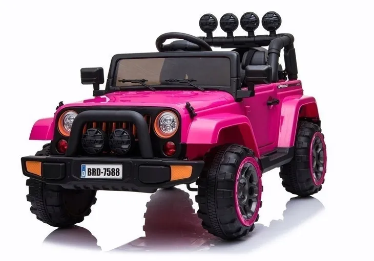 Autko na akumulator Jeep samochód dla dzieci PILOT SKÓRA Miękkie koła 4x4