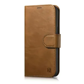2w1-etui-skorzany-pokrowiec-z-klapka-iphone-14-pro-anti-rfid-oil-wax-wallet-case-jasno-brazowy