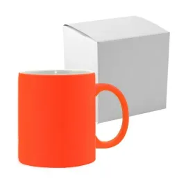 kubek-fluo-color-pomaranczowy-matowy-do-termotransferu-z-kartonikiem