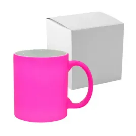 kubek-fluo-color-rozowy-matowy-do-termotransferu-z-kartonikiem