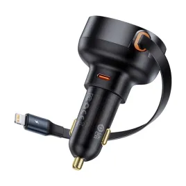 ladowarka-samochodowa-ze-zwijanym-kalblem-do-iphone-lightning-usb-c-60w-czarna