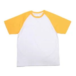 koszulka-biala-z-zoltymi-rekawkami-jsubli-apparel-sublimacja-termotransfer