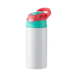 bidon-dla-dzieci-360-ml-ze-stali-nierdzewnej-do-sublimacji-bialy-z-zielon
