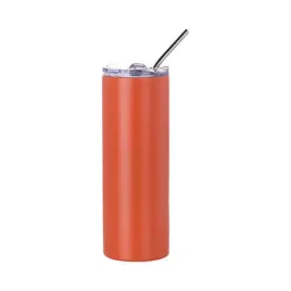 kubek-600-ml-ze-slomka-do-sublimacji-pomaranczowy-matowy