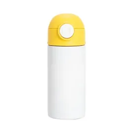 bidon-butelka-360-ml-dla-dzieci-do-sublimacji-biala-z-zolta-zakretka