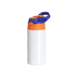 bidon-aluminiowy-500-ml-bialy-z-pomaranczowa-zakretka-i-granatowym-uchwytem