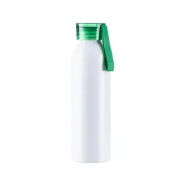 sportowy-bidon-aluminiowy-650-ml-bialy-z-zielona-zakretka-i-paskiem-do-subl