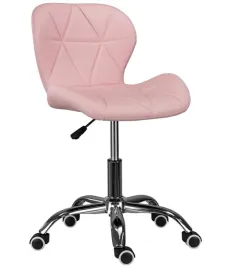 fotel-biurowy-glam-rozowy-skorzany-obrotowy-chrom-regulowany-ergonomiczny