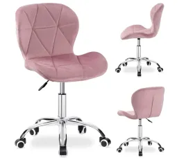 fotel-biurowy-glam-rozowy-welurowy-obrotowy-chrom-regulowany-ergonomiczny