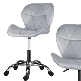 fotel-biurowy-glam-szary-welurowy-obrotowy-chrom-regulowany-ergonomiczny