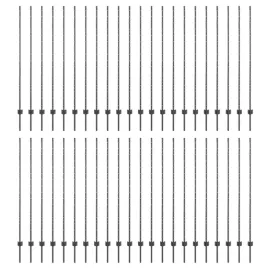 slupek-ogrodzeniowy-44-szt-szary-200-cm-stal