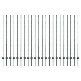slupek-ogrodzeniowy-22-szt-zielony-200-cm-stal