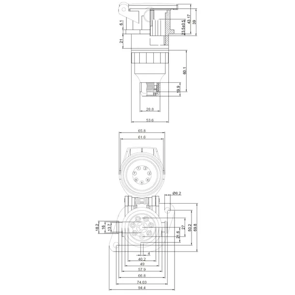 gniazdo-ebs-24v-skrecane-stan-nowy-rodzaj-7-pin