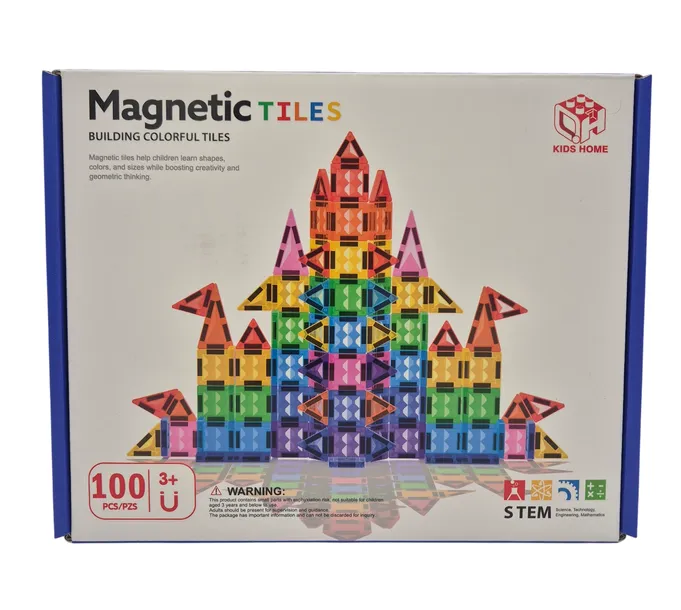KLOCKI MAGNETYCZNE KONSTRUKCYJNE 3D MAGNETIC TILES 100 EL.