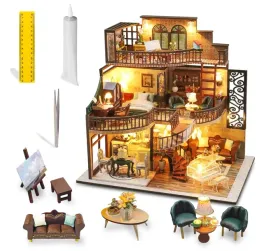 diy-domek-dla-lalek-drewniany-model-3d-led-pietrowy-pawilon-retro-prezent
