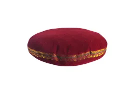 poduszka-pod-mise-aksamitna-bordowa-16cm