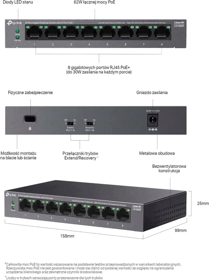 switch-tp-link-ls108gp-stan-nowy