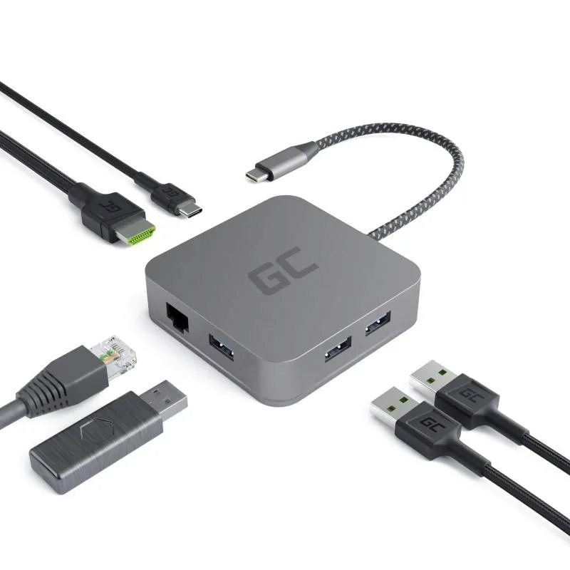 hub-usb-6w1-green-cell-usb-c-ak61-stan-nowy