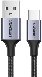kabel-ugreen-us288-usb-a-usb-c-qc-3-0-3a-2m-szary